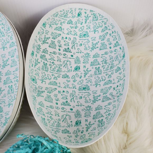 Vtg Echt Erzgebirge Germany Bunny Rabbit Gentleman Paper Mache Easter Egg 9.75" - Picture 12 of 13